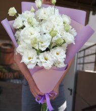 Букет эустомы «Белоснежный»